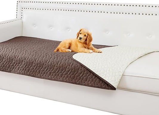 Waterproof Dog Blanket, Washable Anti-Slip Pet Couch Covers for Sofa,Pet Hair Resistant Blankets Bed Chair Furniture Couch Protector for Dogs-30x70,Chocolate
