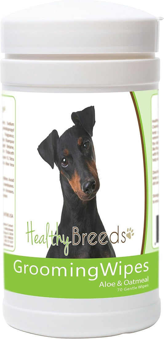Healthy Breeds Manchester Terrier Grooming Wipes 70 Count