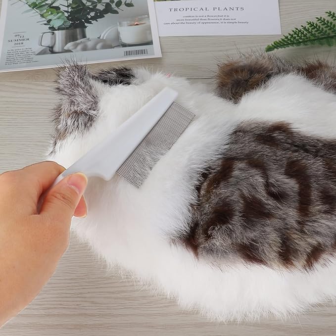Kopal Flea Combs & Lice Combs for Dogs and Cats, Fine Tooth Combs 3-pc, White