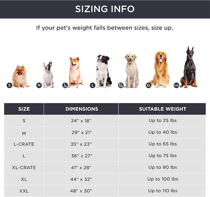 Bedsure Washable Dog Bed for Large Dogs, Reversible Foam Floor Dog Mat, Lightweight Travel Flat Pet Beds for Indoor & Outdoor Dogs (36" x 27", Beige)