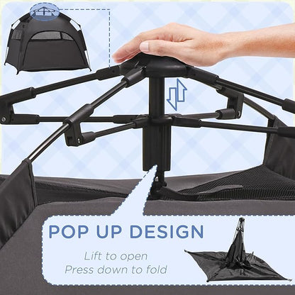 PawHut Pop Up Dog Tent for Extra Large and Large Dogs, Portable Pet Camping Tent with Carrying Bag for Beach, Backyard, Home