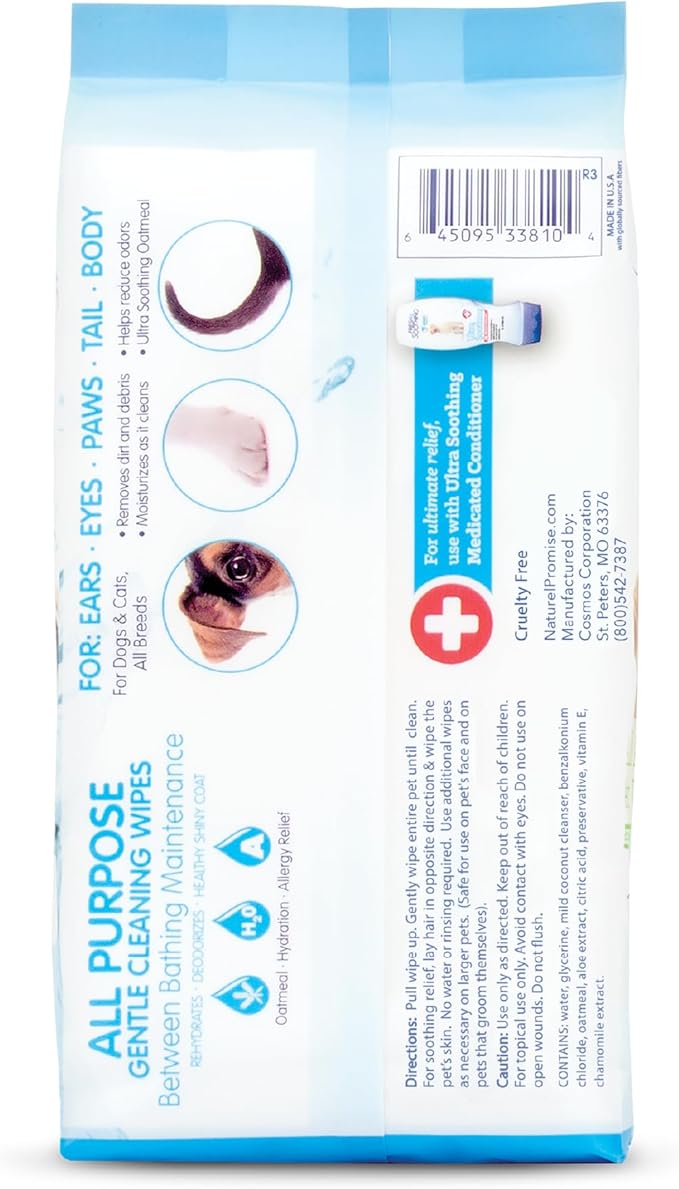 Naturel Promise Fresh & Soothing All Purpose Pet Wipes, 50ct