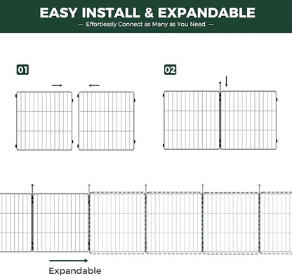 FXW MiniPaws Dog Playpen for Yard & RV Camping, Expandable 20-inch 32 Panels for Puppies and Small Dogs, Portable for Indoor and Outdoor Use