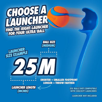 Chuckit! Ultra Ball Dog Toy with Chuckit! Cleaning Bucket Bundle - Bouncy Fetch Pet Toys For Dogs 20-60 lbs - Floats in Water - Durable Rubber - Size Medium - 2.5-inch Diameter - 8-Pack of Balls