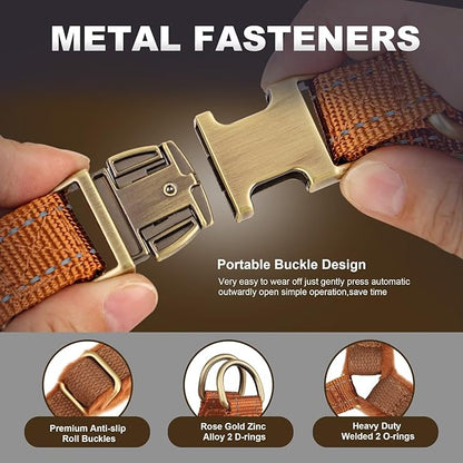 Beirui Soft Medium Dog Harness and Leash Set-Adjustable Step in Dog Harness for Medium Dogs-Easy Walk Dog Harness Medium Sized Dog-Warm No Pull Dog Harness and Leash Used in Autumn Winter(Brown,M)