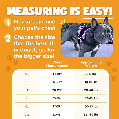Bark Appeal Red No-Pull Dog Harness for Extra Large Sized Pets – Adjustable, Reflective Vest with 3 Leash Clips for Added Control, Easy Walks & Training – XXL