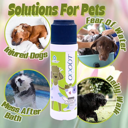 Waterless Dry Shampoo Powder for Dogs, No Rinse Pet Shampoo Deodorizer Powder - Baking Soda & Persimmon Extract Natural for Dog and Cat, No Fragrance, 3.5oz (100g)