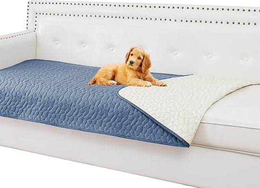 Waterproof Dog Blanket, Washable Anti-Slip Pet Couch Covers for Sofa,Pet Hair Resistant Blankets Bed Chair Furniture Couch Protector for Dogs-30x70,Blue