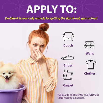 Odor Destroying Shampoo for Dogs, 32 oz. – Formulated with Powerful De-Greasers, Skunk Odor Remover for Pets, Carpet, Furniture and More – Removes Skunk Smell Fast
