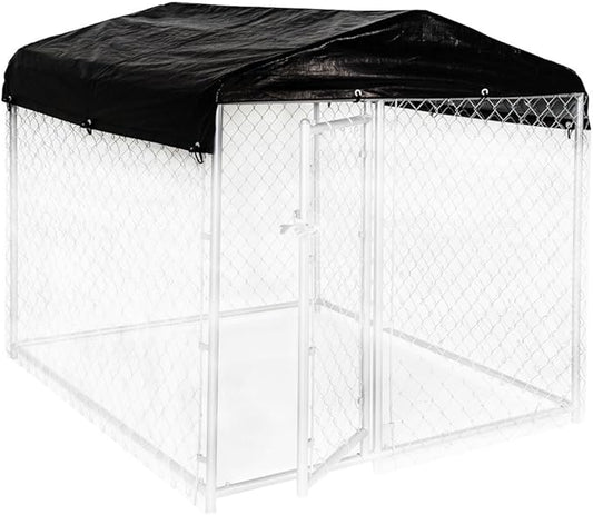 Dog Kennel Cover - WeatherGuard™ Small All Season Dog Run Cover & Roof - Perfect Fit for Lucky Dog 5ft. X 5ft. Outdoor Cages and Pens (5ft. X 5ft)