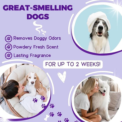 Alpha Dog Series Bright White Natural Whitening Dog Shampoo and Conditioner for Dogs with Aloe Vera, pH Balanced Dog Shampoo and Conditioner Set, Tear-Free for Sensitive Skin 26.4 Oz (Pack of 2)