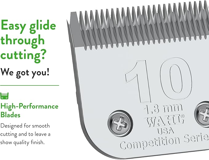 Wahl Professional Animal #10 Medium Competition Series Detachable Blade with 1/16-Inch Cut Length (#2358-100),Steel