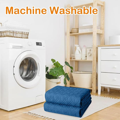 hyha Waterproof Dog Bed Blanket, Soft Dog Bed Cover Pet Blankets, Washable Couch Sofa Cover for Dogs, Reversible Pet Sofa Covers for Furniture (30x70 Inch, Navy Blue/Blue)