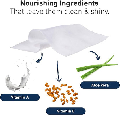 International Veterinary Sciences IVS Quick Bath Dog Towelettes, Removes Odor, Extra Thick and Heavy Duty for Small/Medium Dogs, Made in the USA, 10 Count Pack