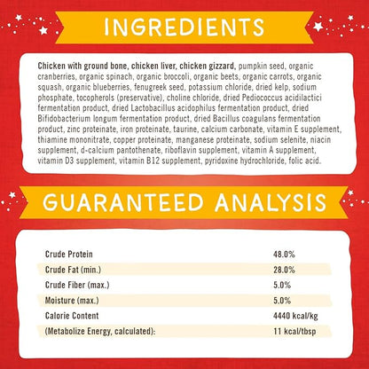 Stella & Chewy's Freeze-Dried Raw Marie's Magical Dinner Dust – Protein Rich, Grain Free Dog & Puppy Food Topper – Cage-Free Chicken Recipe – 7 oz Bag