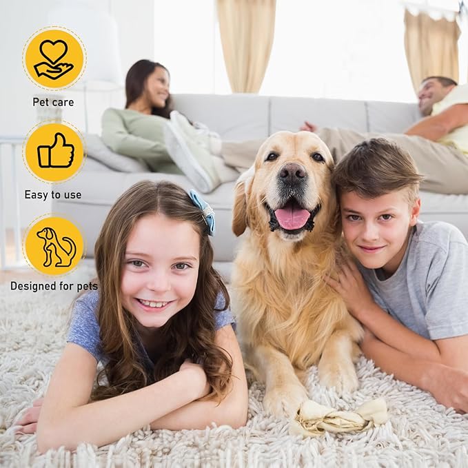 Saffory Dog Paw Trimmer, Pet Claw Trimmer with LED Light, Low Noise USB Rechargeable Pet Clipper. Suitable for Dogs and Cats, for Trimming Hair Around Paws Eyes Ears Face Buttocks. (1)