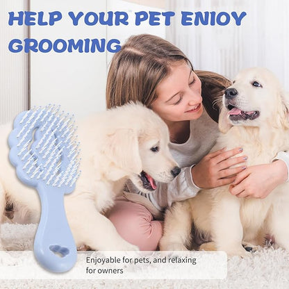 Puppy Brush for Small Dogs, Puppy Brushes for Grooming, For Combing and Detangling curly Hair, Perfect for Shih Tzu, labradoodle poodle, Yorkshire Terrier and Maltese, (Blue)