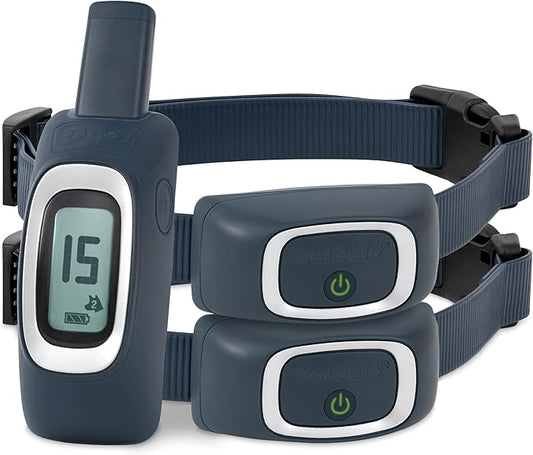 PetSafe 900 Yard Remote Training Collar – 2 Dog Kit – Tone, Vibration & 15 Levels of Safe & Humane Static Stimulation, Longest Range Option, Train Off Leash Dogs, Waterproof, Durable, Rechargeable