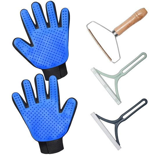Pet Grooming Glove Brush,Self-Cleaning Slicker Pet Brush for Short and Long Haired pats,Dog Bath Brush for Shedding and Grooming,Removes Loose Hair and Tangles,Promote Circulation
