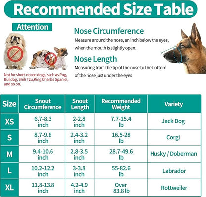 Dog Muzzle - Soft Mesh Muzzle for Small Medium Large Dogs Labrador German Shepherd - Adjustable Puppy Muzzles for Scavenging Biting Licking and Chewing - Allows Panting and Drinking (GreyXS)