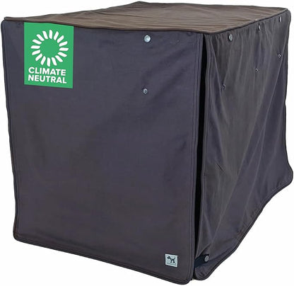 Molly Mutt I'm a Realist Dog Crate Cover, 100% Cotton Canvas Cover with 2 Roll-Up Panels, Ideal for Dog or Cat Crate, Durable, Washable, and Free of Harmful Chemicals, 30" x 19" x 21"