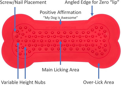 Lick Lick Pad Dog Accessories | Pet Shower Attachment | Dog Peanut Butter Lick Pad | Dog Bathing Station | Dog Bathing Supplies | Veterinarian Used | Suction to Wall | Large