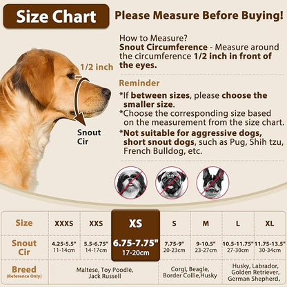 Crazy Felix Nylon Dog Muzzle for Small Medium Large Dogs, Air Mesh Breathable and Drinkable Pet Muzzle for Anti-Biting Anti-Barking Licking (XS, Blue)
