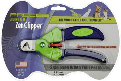 Zen Clipper Precise Safer Pet Nail Trimmer - Fully Adjustable Pet Claw Clipper for Dogs and Cats - Trims only The Amount of Nail You Chose Quick, Clean and Quiet Cut - Patented (Regular)