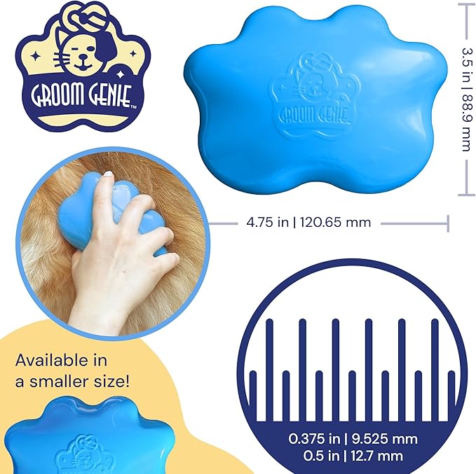 Large 5" Dog Pet Hair Massaging Brush Grooming Tool for Cats Dogs Long or Short Hair Royal Relief Blue
