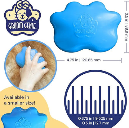 Large 5" Dog Pet Hair Massaging Brush Grooming Tool for Cats Dogs Long or Short Hair Royal Relief Blue