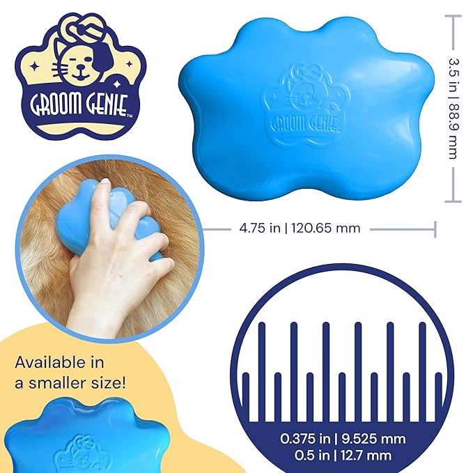 Large 5" Dog Pet Hair Massaging Brush Grooming Tool for Cats Dogs Long or Short Hair Royal Relief Blue