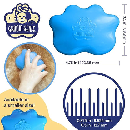 Large 5" Dog Pet Hair Massaging Brush Grooming Tool for Cats Dogs Long or Short Hair Royal Relief Blue