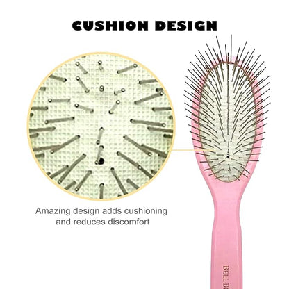 Der Meister Pin Brush, Pets Shedding, Dematting and Grooming Tool for Dogs and Cats With All Hair Types, Remove Loose Fur, Undercoat, Mats, Tangled Hair, Knots (Pink)