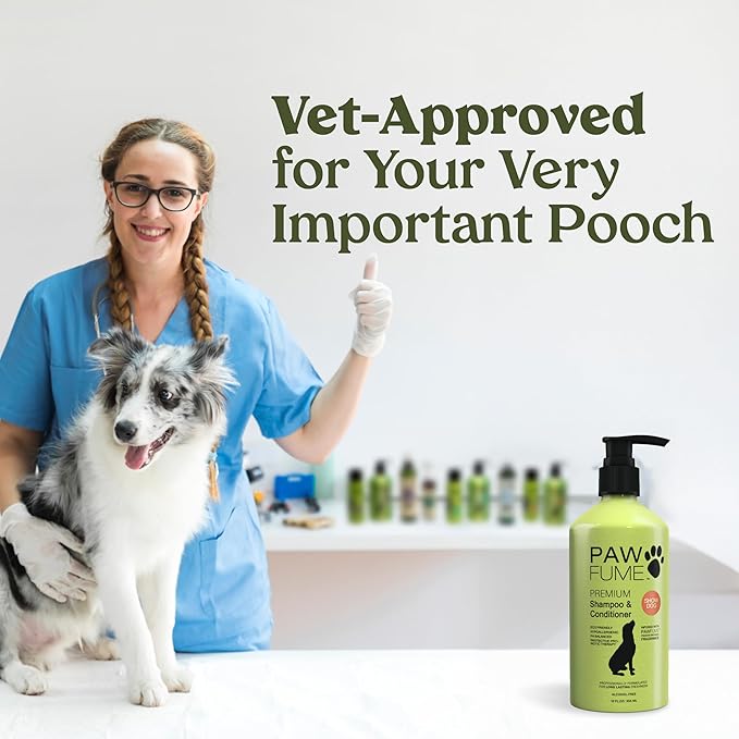PAWFUME Deshedding Dog Shampoo and Conditioner, Show Dog, 2-Pack – Nourish & Detangle for Silky Soft Coat – Probiotic, Deep-Cleaning, pH-Balanced Formula – Salon-Quality Shampoo for Dogs