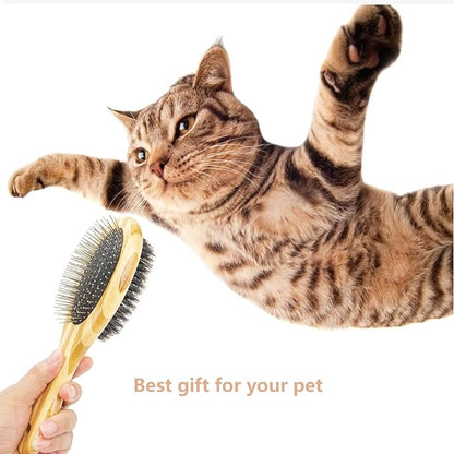 Skin-Friendly Grooming Brush for Shedding - Deshedding Tool for Dogs and Cats with Long Hair, Pet Supplies Accessories