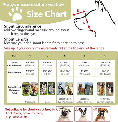Mesh Dog Muzzle for Extra Large Sized Dogs, Whongkidz Air Mesh Basket Muzzle with Adjustable Straps Full-Covered Dog Mouth Guard Breathable No Biting Barking Chewing Licking (Black, XL)