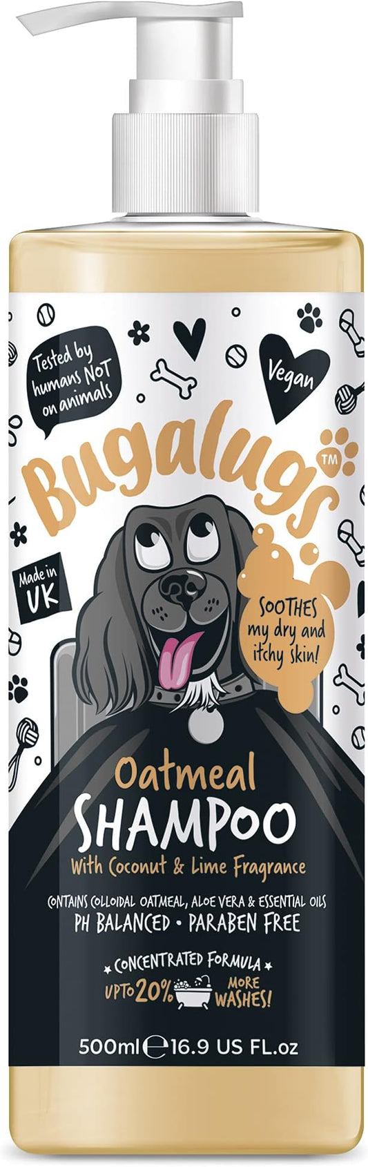 Oatmeal & Aloe Vera Dog Shampoo Dog Grooming Shampoo Products for Smelly Dogs with Fragrance, Oatmeal Puppy Shampoo, Professional Vegan pet Shampoo & Conditioner