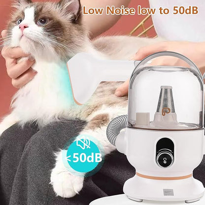 Towallmark Dog Grooming Vacuum Kit, 11Kpa Suction Power Pet Hair Vacuum for Shedding Grooming with 2L Large Capacity Hair Storage, 5 Professional Pet Grooming Tools for Dogs Cats