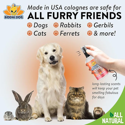 Bodhi Dog Natural Dog Cologne (Orange Sherbert) - Premium Scented Deodorizing Pet Perfume with Conditioner for Dogs & Cats - Keeps Pets Fresh & Clean - Gentle and Safe Formula, Made in USA (4 Fl Oz)