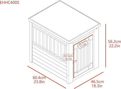 New Age Pet ecoFLEX Pet Crate/End Table, Small, Espresso 23.8"L x 18.2"W x 22.2"H