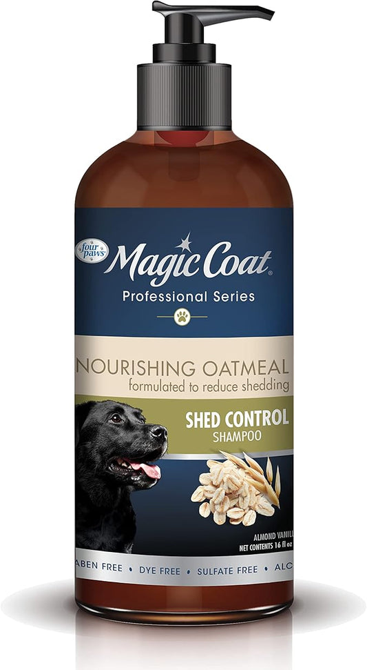 Four Paws Magic Coat Professional Series Nourishing Oatmeal De-Shedding Dog Shampoo, 16 oz.