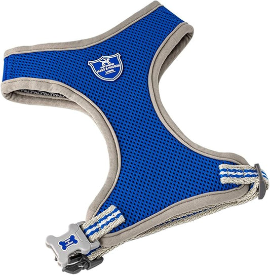 HUGO & HUDSON Dog Harness No-Pull Pet Harness Adjustable Quick Dry Mesh Padded Vest, Royal Blue, S