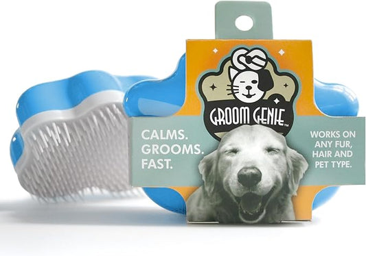 Large 5" Dog Pet Hair Massaging Brush Grooming Tool for Cats Dogs Long or Short Hair Royal Relief Blue