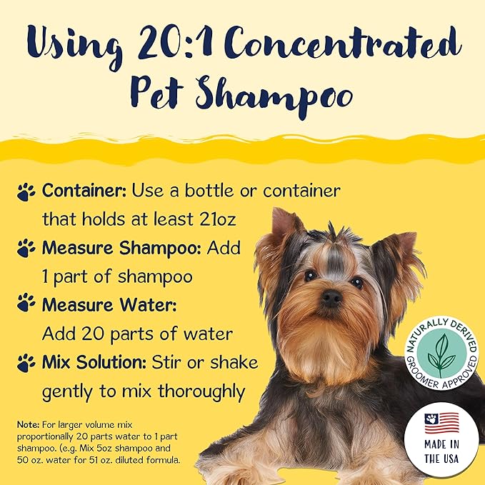 Bobbi Panter Dazzling Dog Shampoo for Moisture & Shine - Natural Ingredients, Tear-Free, Paraben-Free, pH-Balanced, 20:1 Concentrated Formula, Chamomile Scent, 13 oz. (Case of 12)