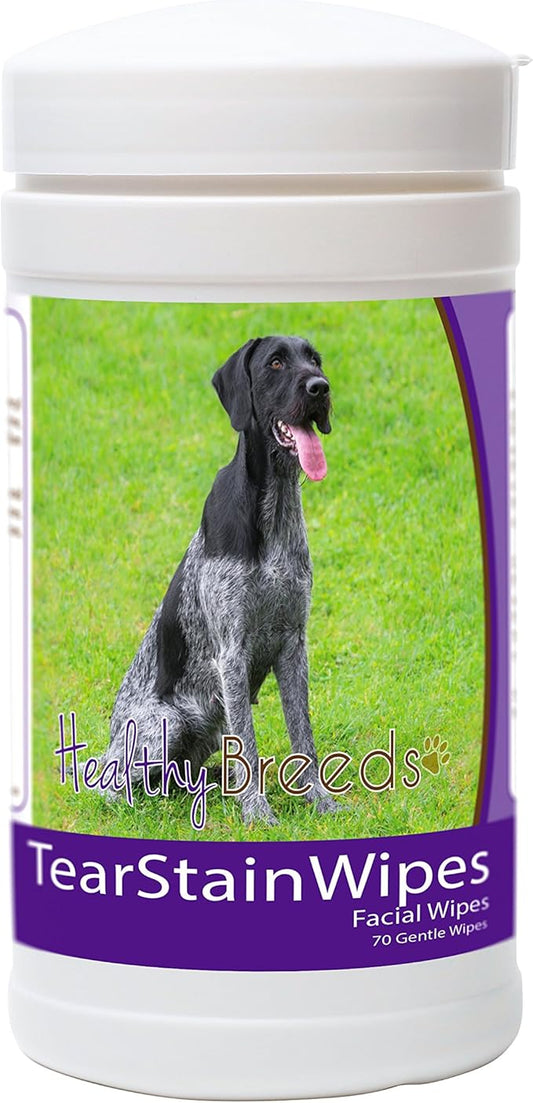 Healthy Breeds German Wirehaired Pointer Tear Stain Wipes 70 Count