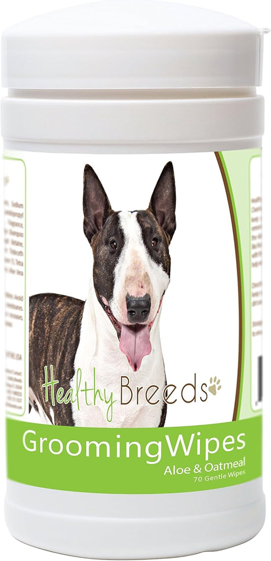 Healthy Breeds Miniature Bull Terrier Grooming Wipes 70 Count