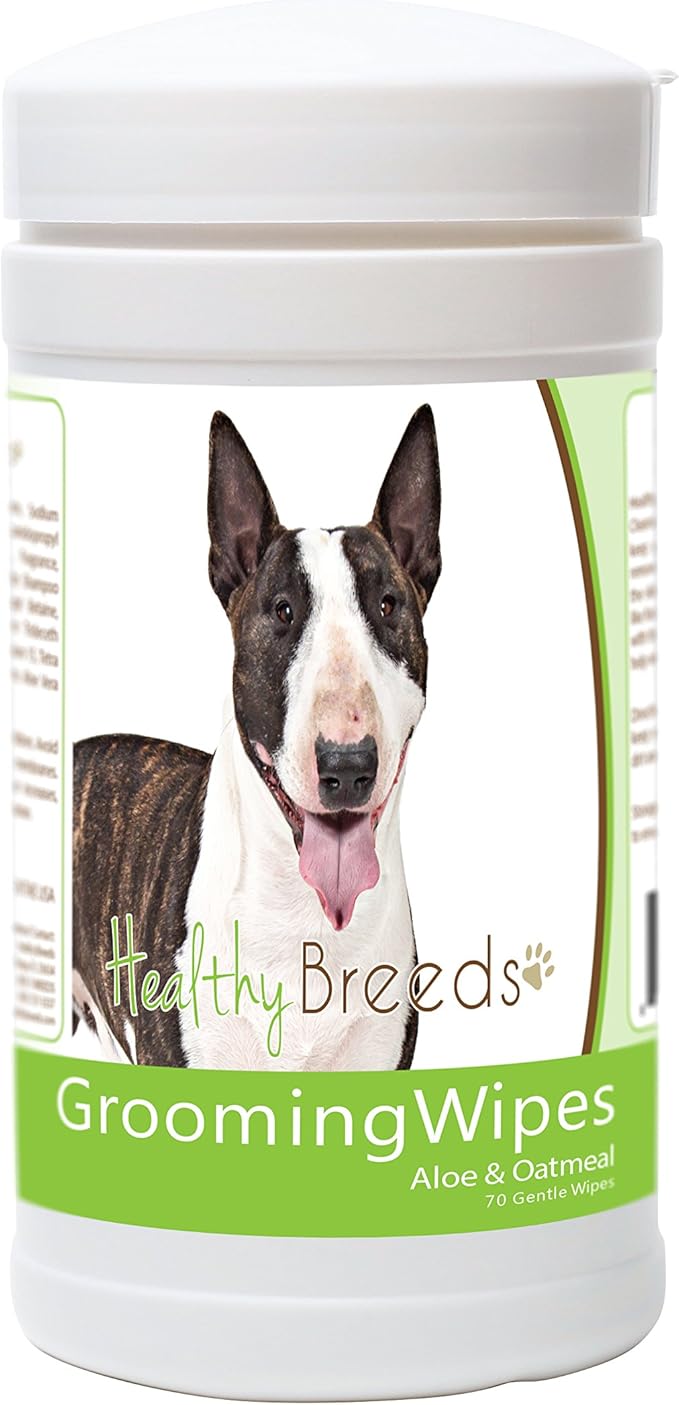 Healthy Breeds Miniature Bull Terrier Grooming Wipes 70 Count