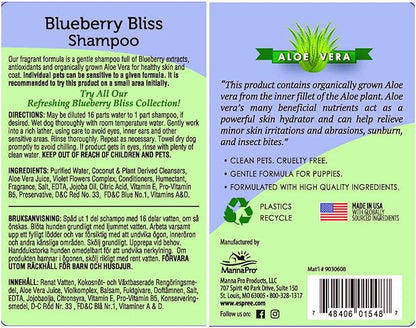 Espree Blueberry Bliss Shampoo for Dogs - Made with Organic Aloe Vera - Forumated for Deep Cleaning - 1 Gallon