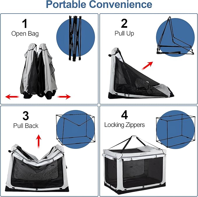 Soft Travel Dog Crate - 42 Inch