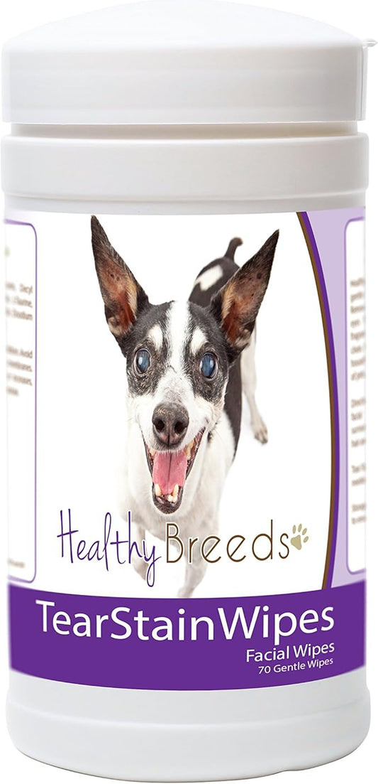 Healthy Breeds Rat Terrier Tear Stain Wipes 70 Count